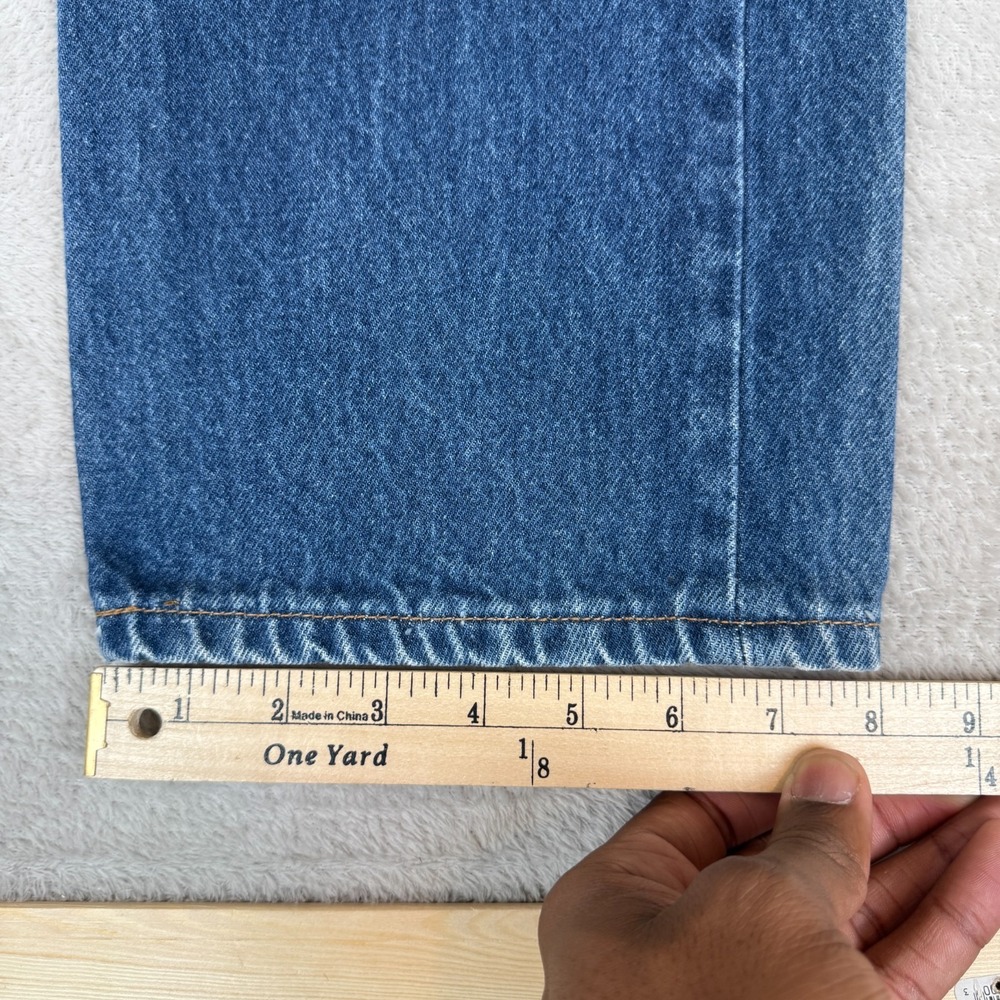 VTG Levis 501 Jeans Mens 34x32 Blue Preowned Denim Button Fly Straight Red Tab - Picture 11 of 11